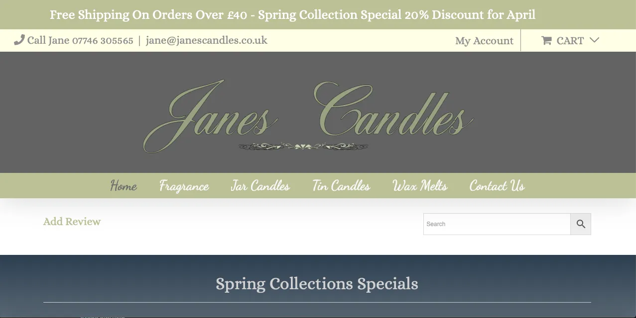 Janes Candles